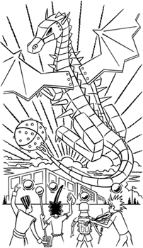 Illustration from The Amulet of Komondor
