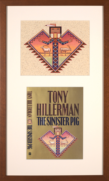 The Sinister Pig original 1st edition art framed with cover